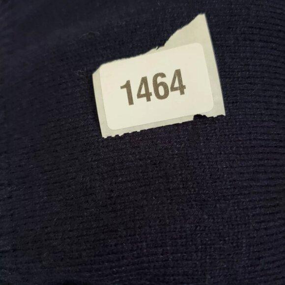 J Crew Mens Crew Neck Sweater Navy Blue Size L Lambs Wool Blend Long Sleeve New - Picture 7 of 7